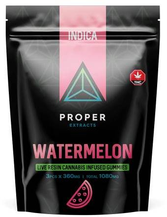 Watermelon Live Resin Gummies (1080mg THC)