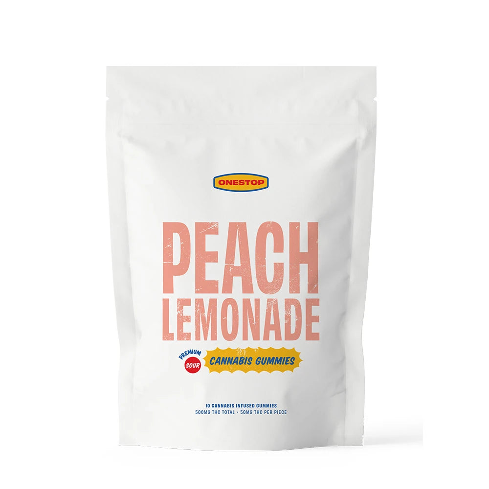 Sour Peach Lemonade Gummies (500mg THC)