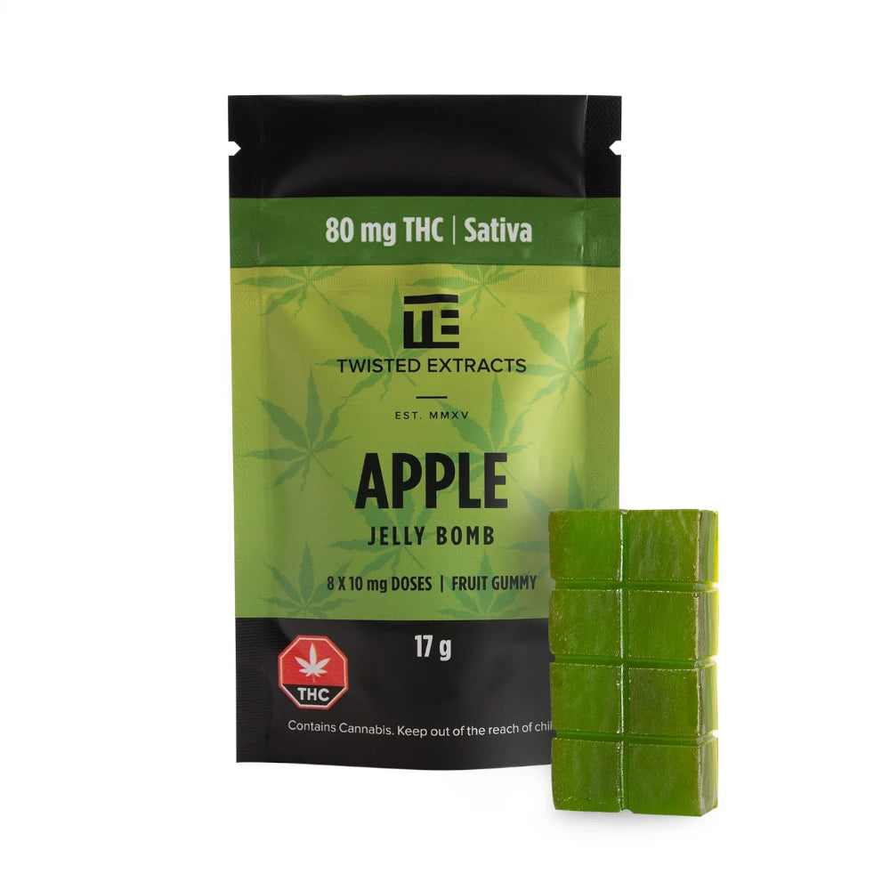 Twisted Extracts Apple Sativa THC Jelly Bombs